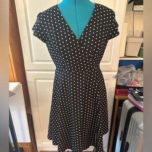 Ann Taylor Polka Dot Dress Size 0 Petite